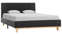 Lova dvigulė VLX Bed Frame, 140 x 200 cm, tamsiai pilka sp., be čiužinio, su grotelėmis