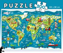 Pusle Educa World Map Sean Sims 11ED19292, 40 cm x 28 cm, 200 tk, mitmevärviline