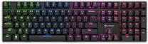 Vadu spēļu tastatūra Sharkoon PureWriter RGB PureWriter RGB Kailh Blue, EN, melna krās.