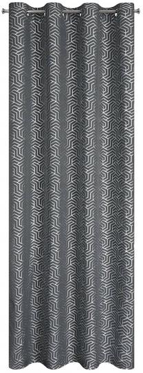 Naktinė užuolaida Semi, pilka sp./sidabro sp., 140 cm x 250 cm