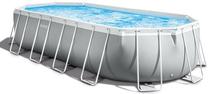Бассейн, каркасный Intex Prism Frame Pool Oval 986456, серый цв. 610 см x 305 см x 122 см