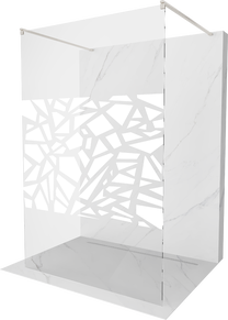 Dušas siena Mexen Kioto Walk-in, 130 cm x 200 cm, brushed nickel krās./rūdītais