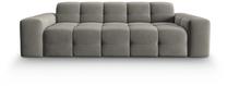 Sofa Micadoni Home Kendal Velvet 3 Seats, tamsiai pilka sp., 222 x 103 cm x 79 cm