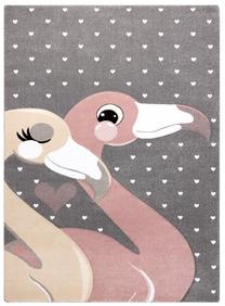 Ковер комнатные Hakano Tinies Flamingos, розовый цв./серый цв., 170 см x 120 см