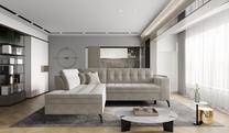 Kampinė sofa Lanvin Sola 18, šviesiai ruda sp., kairinė, 210 x 260 cm x 93 cm
