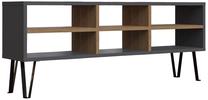 ТВ стол Kalune Design Judd, антрацитовый цв./дубовый цв., 120 см x 25 см x 46.6 см