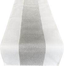 Galda celiņš taisnstūrveida Mariall OHD01-1, balta krās./sudraba krās., 40 x 220 cm
