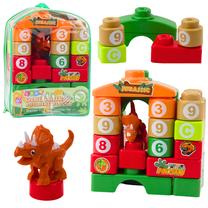 Набор игрушечных блоков Lean Toys Jurassic Dinosaur, 26 шт., многоцветный