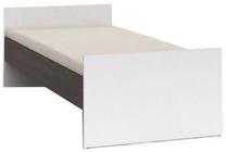 Lova viengulė Nepo 90A, 90 x 200 cm, ruda/balta, be čiužinio, su grotelėmis