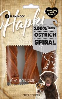 Лакомство для собак Flamingo Hapki Spiral, мясо страуса, 0.085 кг
