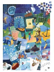 Dėlionė Rebel Blue MishMash 00478, 68 cm x 48 cm, 1000 vnt., įvairių spalvų