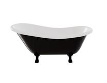 Vonia, laisvai pastatoma Besco Otylia B&W, 170 cm x 77 cm x 69.5 cm, ovalas, balta sp./juoda sp.