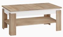 Kohvilaud MN Boston, tamm v./valge v., 120 - 160 cm x 70 cm x 53 - 69 cm
