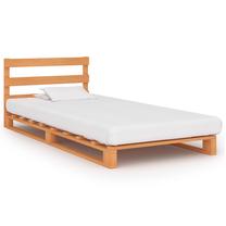 Lova dvigulė VLX Pallet Pine, 90 x 200 cm, medžio sp., be čiužinio, su grotelėmis