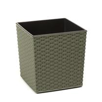 Gėlių vazonas Lamela Juka Eco Wood RATTAN 827-42, plastikinis, Ø 24.5 cm, žalia sp.