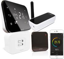 Kontrolieris Salus Controls Internet Thermostat - Programmable iT500 + Wireless Temperature Sensor IT300, stiprināms pie sienas, melna krās., 9.1 cm, 5 - 35 °C
