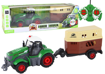 Rc трактор Lean Toys Farm Truck 16156, 1:24, зеленый цв.