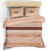 Комплект постельного белья Beverly Hills Polo Club Double Quilt BHPC 031, кремовый цв./коричневый цв., 50 x 70 cm, 200 x 220 cm