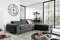 Kampinė sofa Grayson Nube 4, pilka sp., dešininė, 205 x 278 cm x 92 cm