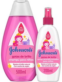 Kūno priežiūros rinkinys Johnson's Baby Shine Drops, 163293, 500 ml