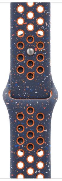 Dirželis Apple Watch, 41mm Blue Flame Nike Sport Band - M/L, mėlyna sp./oranžinė sp.