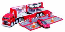 Žaislinių automobilių rinkinys Maisto Ferrari Evolution Hauler 12388, balta sp./raudona sp.