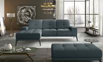 Kampinė sofa Torrense Grande 75, mėlyna sp., kairinė, 265 x 175 cm x 98 cm