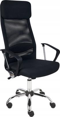 Darba krēsls Beliani Pioneer II, 63 x 63 x 118 - 126 cm, melna krās.