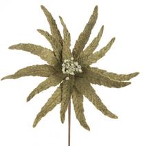 Kalėdinė dekoracija, "Gėlė" 257, 22 cm, žalia sp.