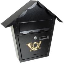Pašto dėžutė Malatec Mailbox S12328, juoda sp., 37.5 cm x 8.5 cm x 38 cm