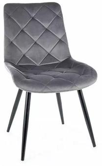 Valgomojo kėdė Ralph Velvet, matinė, pilka sp., 63 cm x 51 cm x 88 cm