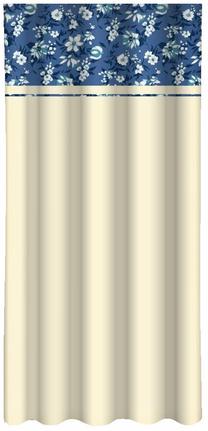 Naktinė užuolaida ZMO-005, kreminė sp./tamsiai mėlyna sp., 160 cm x 250 cm