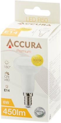 Lemputė Accura LED, 3000 °K, E14, 6 W, 450 lm