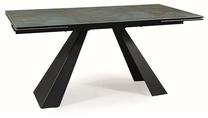 Stalas išskleidžiamas Salvadore, juoda sp./kreminė sp., 160 - 240 cm x 90 cm x 77 cm