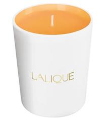 Svece, aromātiskā Lalique Les compositions parfumées sweet amber, 40 h, 190 g, balta krās.