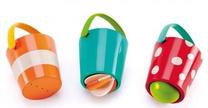 Набор игрушек для купания Hape Happy Buckets E0205, многоцветный