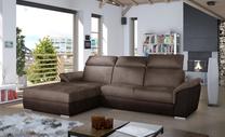 Kampinė sofa Trevisco Monolith 09, Monolith 29, ruda sp./tamsiai ruda sp., kairinė, 212 x 272 cm x 100 cm