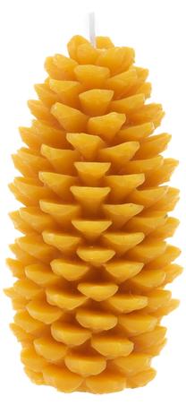 Свеча, формовая Amadeus Pomme Of Pin, 9 час, желтый цв.