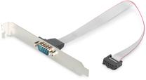Кабель Digitus Serial Slot Bracket Adapter Cable AK-610300-003-E DSUB 9-pin, IDC 10-pin, 0.25 м, бежевый цв.