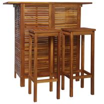 Āra mēbeļu komplekts VLX Bar Table and Chair Set, brūns krās., 2 sēdvietas