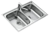 Virtuvinė plautuvė Teka 2C MTX, nerūdijantysis plienas, 79 cm x 40 cm, sidabro sp.