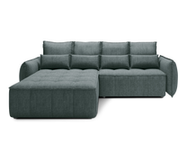 Kampinė sofa - lova Campo, žalia sp., kairinė, 196 x 265 cm x 88 cm