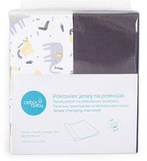 Pārvalks pārtinamajai virsmai Ceba Baby Changing Mat Cover, 80 cm x 50 cm, balta krās./pelēka krās.