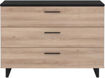 Komoda Forte SRBK211-C865, ruda sp./juoda sp., 85.5 cm x 120 cm x 41.3 cm