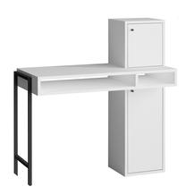Rašomasis stalas su spintele Kalune Design Dora DEC0139, 102 cm x 45 cm, 106 cm, balta sp./juoda sp.