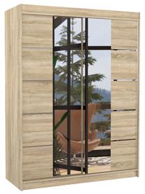 Spinta ADRK Nordic 150, rusva sp., 58 cm x 150 cm x 200 cm, su veidrodžiu