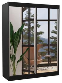 Spinta ADRK Florest 150, juoda sp., 58 cm x 150 cm x 200 cm, su veidrodžiu