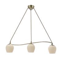 Valgusti rippuv Candellux Lighting Serano, E27, 3 x 60 W, kreemjasvalge v. / pronks v.