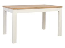 Valgomojo stalas Maren, ąžuolo sp./balta sp., 130 cm x 90 cm x 77 cm