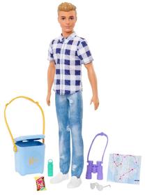 Kena lelle Mattel Barbie Camping Ken HHR66, 30 cm, daudzkrāsaina